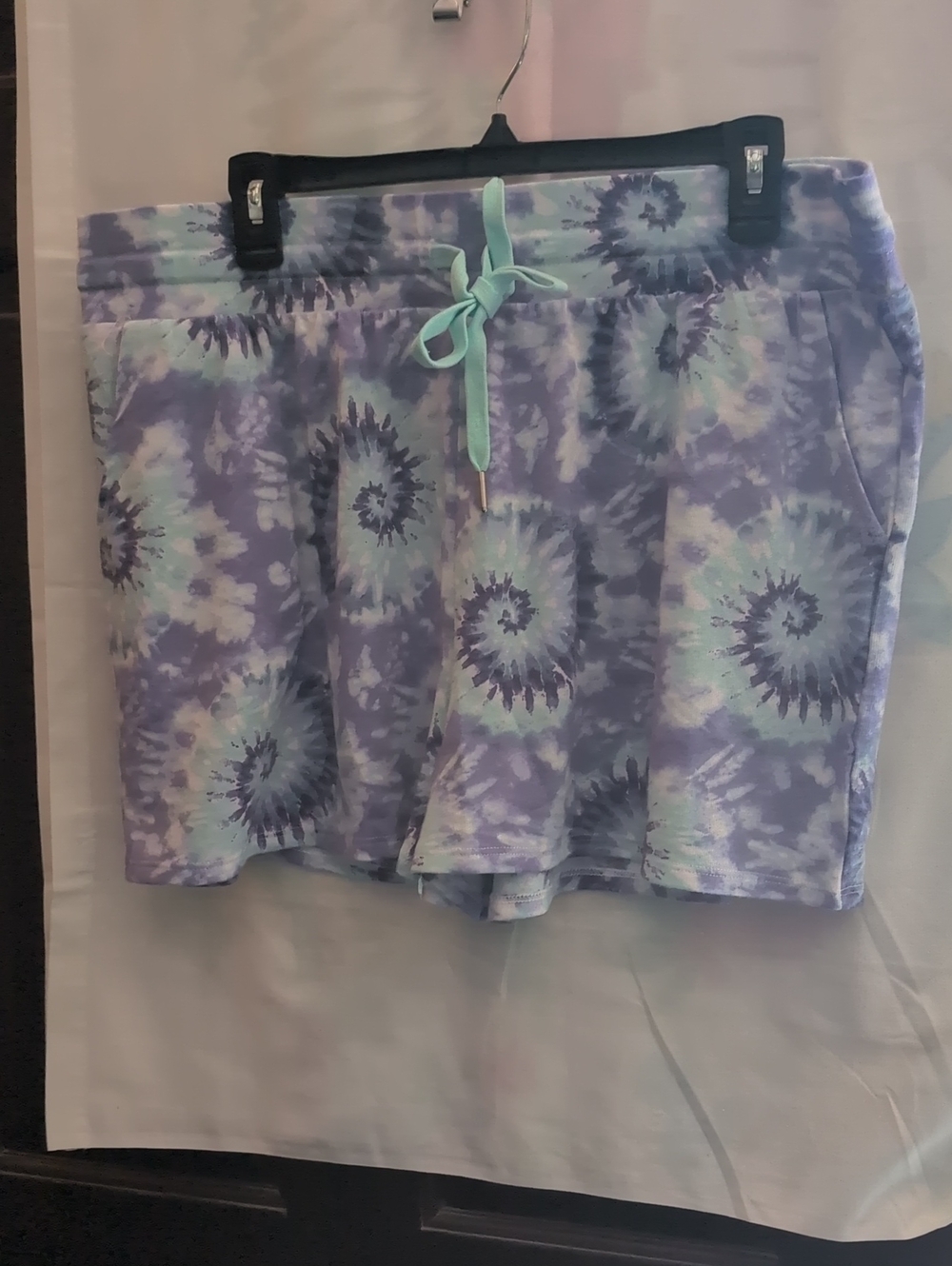 Koolaburra Tie-Dye Lounge Shorts in Lavender & Aqua